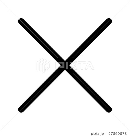 Close icon line isolated on white background. Black flat thin icon on modern outline style. Linear symbol and editable stroke. Simple and pixel perfect stroke vector illustration. 97860878