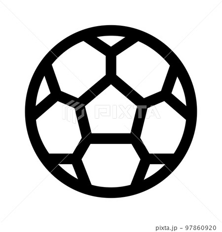 Football ball icon line isolated on white background. Black flat thin icon on modern outline style. Linear symbol and editable stroke. Simple and pixel perfect stroke vector illustration. Football ball icon line isolated on white background. Black flat thin icon on modern outline style. Linear symbol and editable stroke. Simple and pixel perfect stroke vector illustration. 97860920
