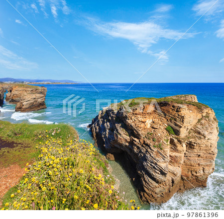 Cantabric coast summer landscape. 97861396