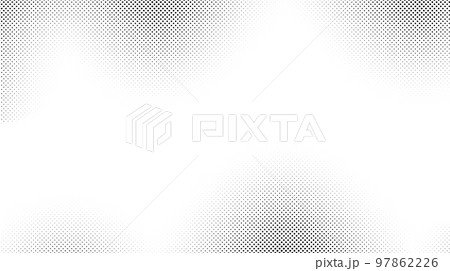 Halftone background. Grunge halftone pop art texture with vanishing effect. White and black faded wavy wallpaper. Rretro backdrop Halftone background. Grunge halftone pop art texture with vanishing effect. White and black faded wavy wallpaper. Rretro backdrop 97862226