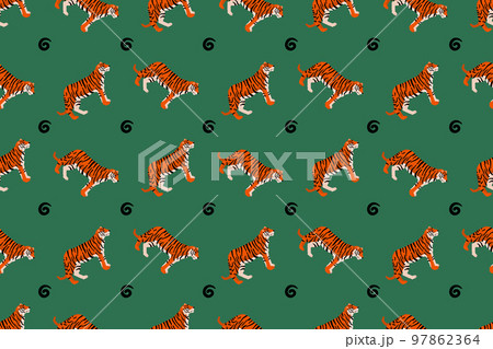 African Tiger Background 97862364