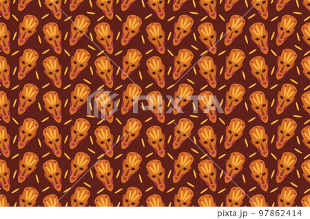 African Wax Fabric Background 97862414