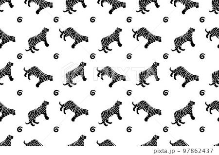 African Tiger Background 97862437