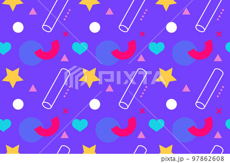 Memphis Seamless Background 97862608