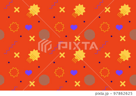 Memphis Geometric Background 97862625