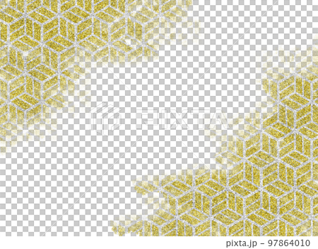 Japanese pattern background of gold Japanese pattern background of gold 97864010