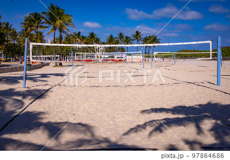 Beachball court at Miami Beach South Beach Florida 97864686