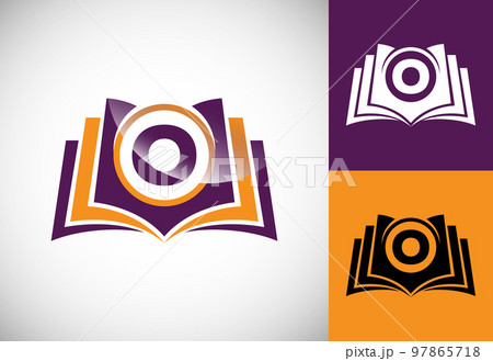 Initial alphabet O with the book. Creative book vector logo design template, Education logo 97865718