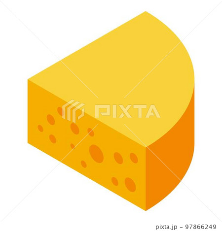 Farm cheese icon. Isometric of farm cheese vector icon for web design isolated on white background 97866249