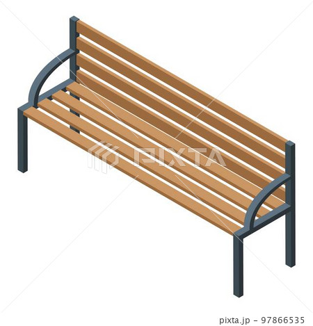 Nursing home bench icon. Isometric of nursing home bench vector icon for web design isolated on white background Nursing home bench icon. Isometric of nursing home bench vector icon for web design isolated on white background 97866535