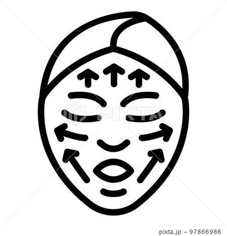 Wrinkles skin peeling icon. Outline wrinkles skin peeling vector icon for web design isolated on white background 97866986