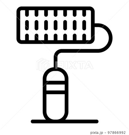 Wrinkles roller icon. Outline wrinkles roller vector icon for web design isolated on white background 97866992