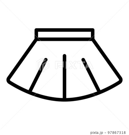 Pleated Skirt Clothing Accessories Icon High-Res Vector Graphic - Getty  Images