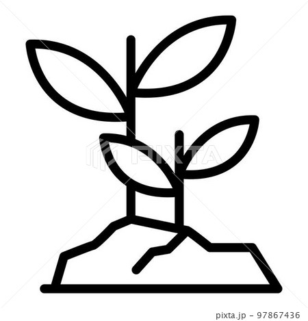 Grow seeds icon. Outline grow seeds vector icon for web design isolated on white background 97867436