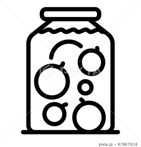 Compote jar icon. Outline compote jar vector icon for web design isolated on white background Compote jar icon. Outline compote jar vector icon for web design isolated on white background 97867918