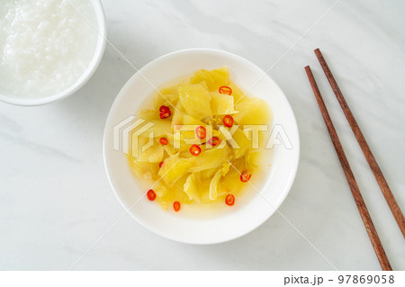 spicy salad pickle cabbage or celery with sesame oil 97869058
