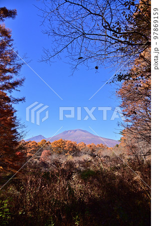 紅葉の浅間山 97869159