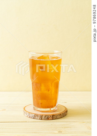 Delicious sweet drink tamarind juice and ice cube Delicious sweet drink tamarind juice and ice cube 97869248