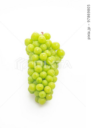 fresh green grape on white background 97869805