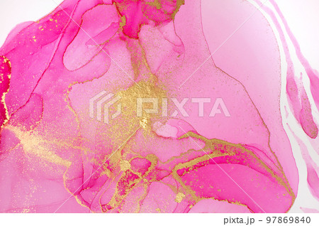 Light Pink and Gold Marble Artwork Pattern 97869840