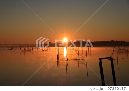 2023年　初日の出　千葉印旛沼 97870137