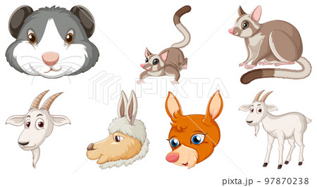 Set of various animals cartoon characters 97870238