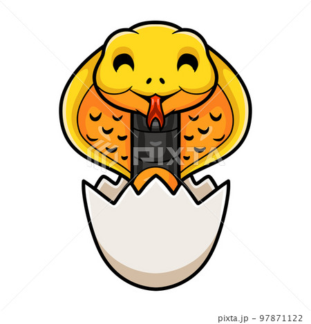 Cute philippines cobra cartoon inside an egg 97871122