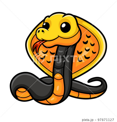 Cute philippines cobra cartoon (Naja samarensis) 97871127