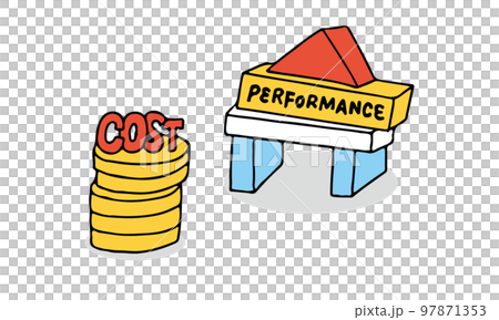 Image illustration of cost performance Image illustration of cost performance 97871353