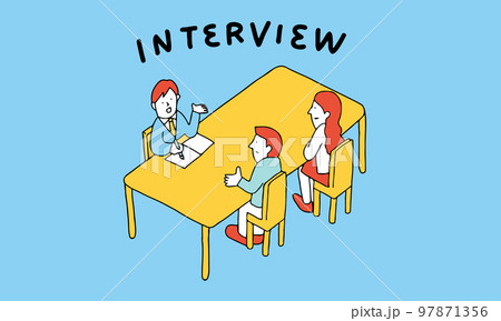 面接・取材・商談などのイメージイラスト 97871356