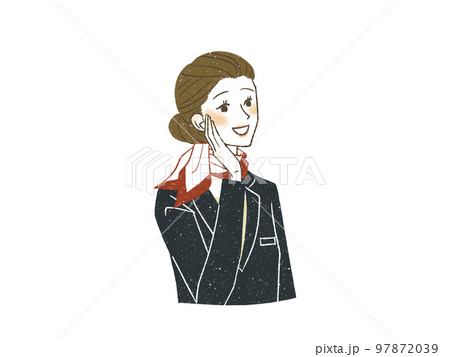 笑顔の女性店員 97872039