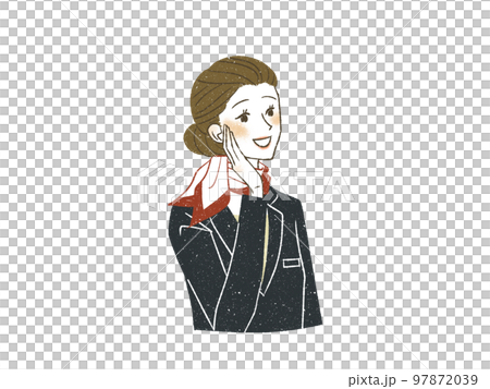 笑顔の女性店員 97872039
