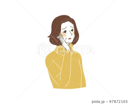 困っている中年女性 困っている中年女性 97872103