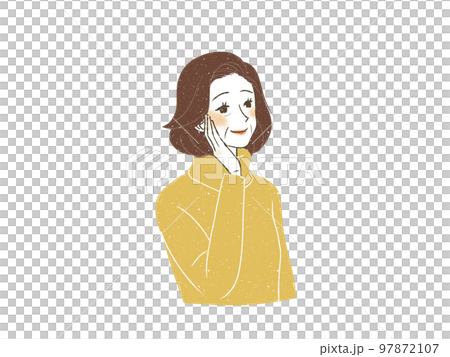 笑顔の中年女性 97872107