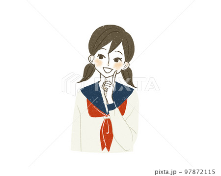 笑顔の女子学生 97872115