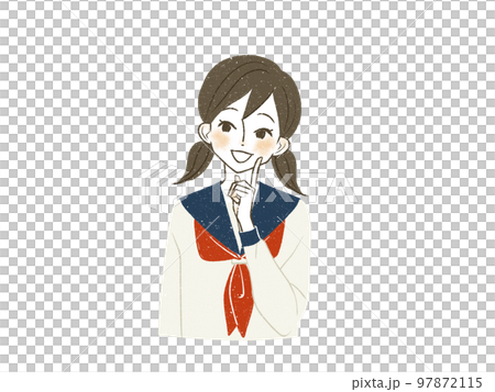 一個微笑的女學生 一個微笑的女學生 97872115