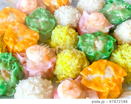 カラフルな中華点心(五色焼売) カラフルな中華点心(五色焼売) 97872586