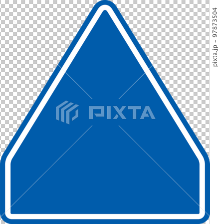 Icon mark traffic sign traffic sign instruction sign warning sign triangle blue frame Icon mark traffic sign traffic sign instruction sign warning sign triangle blue frame 97873504