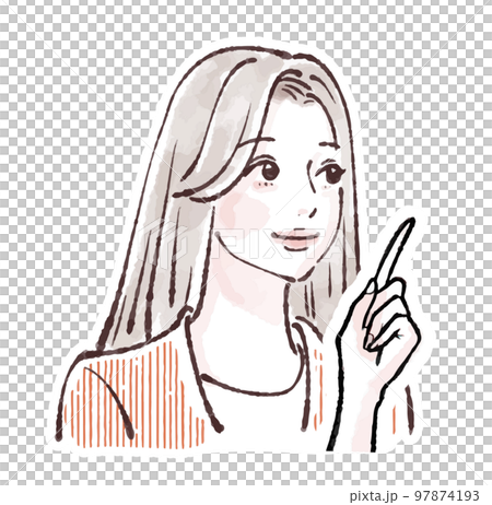女性のイラスト素材 97874193