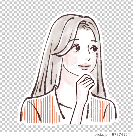 Female illustration material Female illustration material 97874194