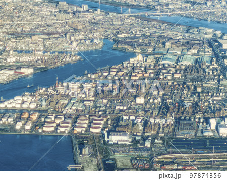 川崎臨港部空撮 ～ 浮島町・千鳥町・大師運河・川崎・武蔵小杉 97874356