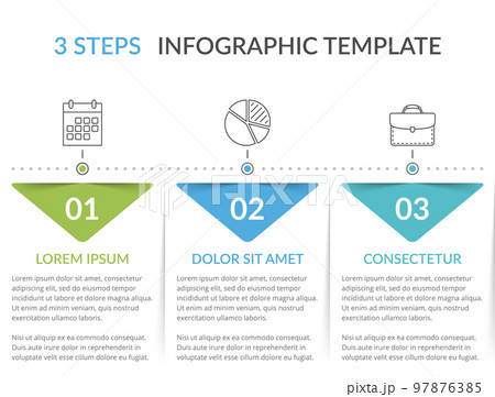 Infographic Template with 3 Steps Infographic Template with 3 Steps 97876385