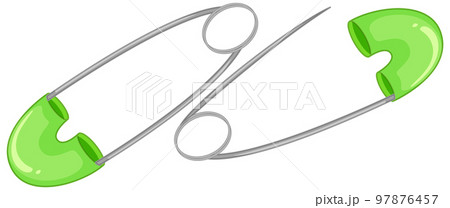 Isolated badge pin on white background 97876457