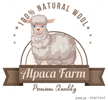 Alpaca farm logo for wool products 97877247