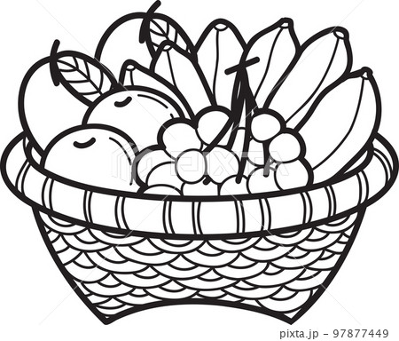 Wicker Basket Fruits Realistic Vector Illustration 2950994 Vector Art at  Vecteezy