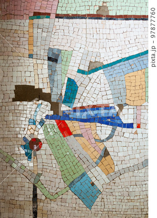 Tesserae. Small mosaic tiles. Close-up. Tesserae. Small mosaic tiles. Close-up. 97877760