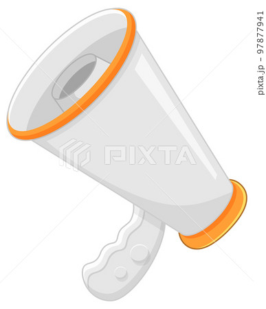 A megaphone object on white background A megaphone object on white background 97877941