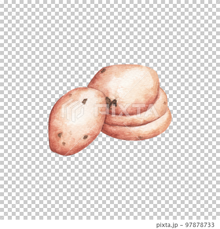 Stack of cookies, Watercolor illustration. Stack of cookies, Watercolor illustration. 97878733