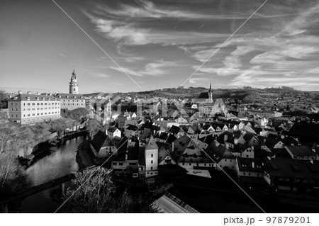 cesky krumlov the city on UNESCO list in czech republic 97879201