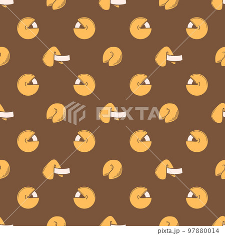 Chinese fortune cookies vector illustration. Chinese New year dessert prophecy cookie Chinese fortune cookies vector illustration. Chinese New year dessert prophecy cookie 97880014